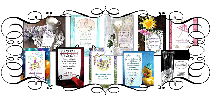 Seed Favor Packets & Tea Favors personalized and custom. Seed  Favors for Weddings, Showers, Parties