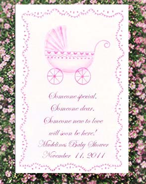 Pink Baby Carriage Seed Favors
