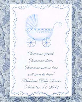 Blue Baby Carriage Seed Favors