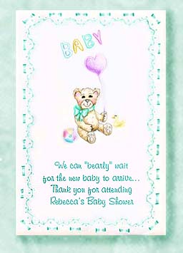Teddy Bear with Heart Balloon Seed Favors