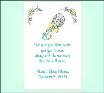 Baby Rattle Seed Favors
