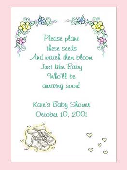 baby shower flower seed favors