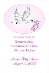 Pink Theme Stork Seed  Favors