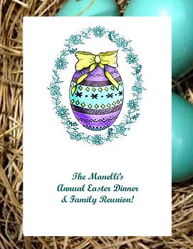 Easter Egg in Floral Oval Seed Favors