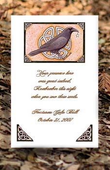 Celtic Black Raven Seed Favors