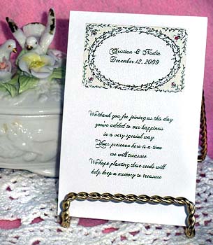Floral Frame Seed Favors