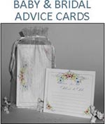 Baby and Bridal Shower Advice Cards Gift Sets in Organza Bags