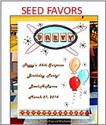 Birthday Party Flower Seed Favor Packets personalized
