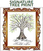 Personalized Signature Tree Print for Wedding Guests to sign