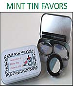 Bridal Shower Mint Tin Party Favors Large size with Hinges in White