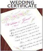 Wedding Calligraphy Lettering Quaker Marriage Certificate