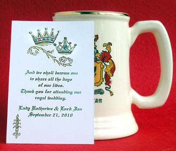 King and Queen Renaissance Crowns Seed Favors  & Tea Packets